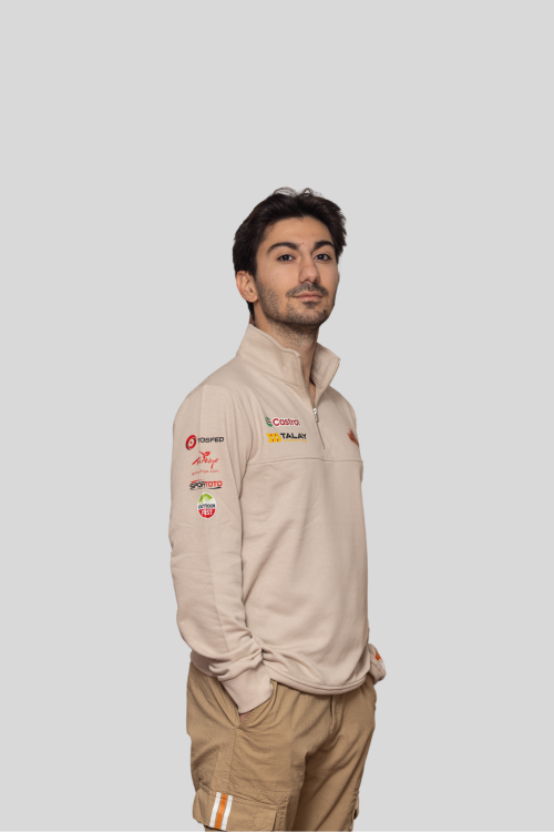 TA 2025 HALF ZIP HOODIE - BEIGE