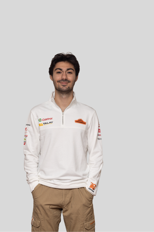 TA HALF ZIP HOODIE - WHITE