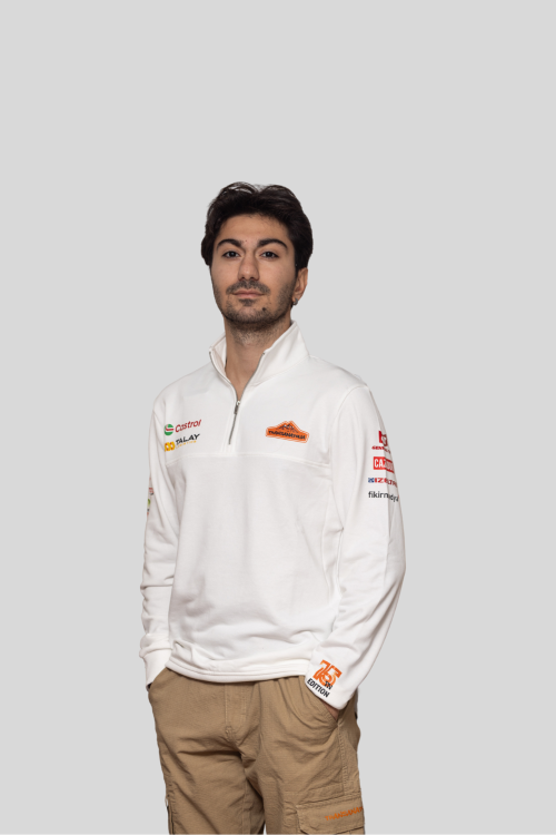 TA HALF ZIP HOODIE - WHITE