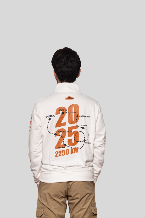 TA HALF ZIP HOODIE - WHITE